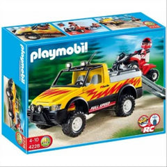 Playmobil Pick Up Truck with Quad BikeToy and Figure 4228