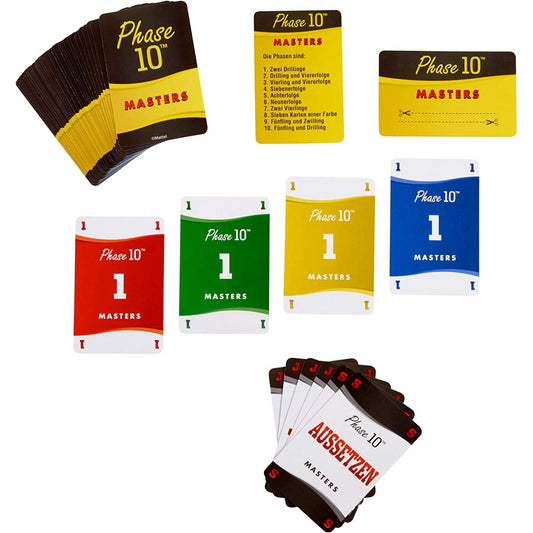 Mattel Gaming Phase 10 Masters Card Game 2 - 6 Players - German Language
