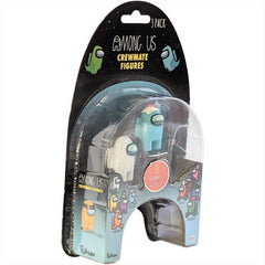 Among Us White Blue and Black Crewmate Figures 3-Pack