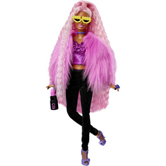 Barbie Extra Doll with Clothes and Accessories Pink Long Hair