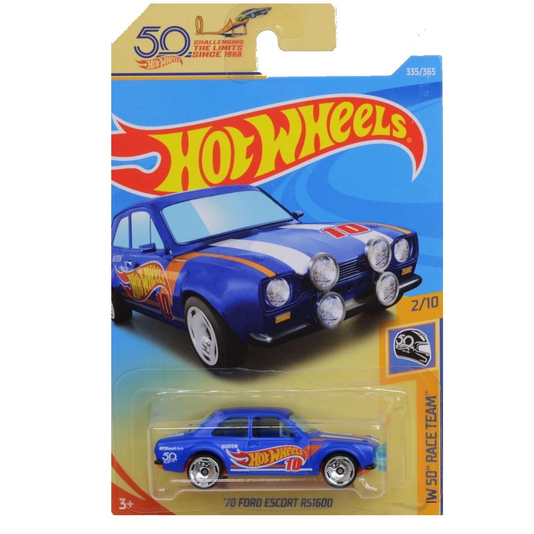 Hot wheels 50th anniversary ford escort on sale