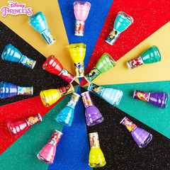 Disney Princess Peel-able Nail Polish Set 18 Nail Varnish Set Safe Non Toxic