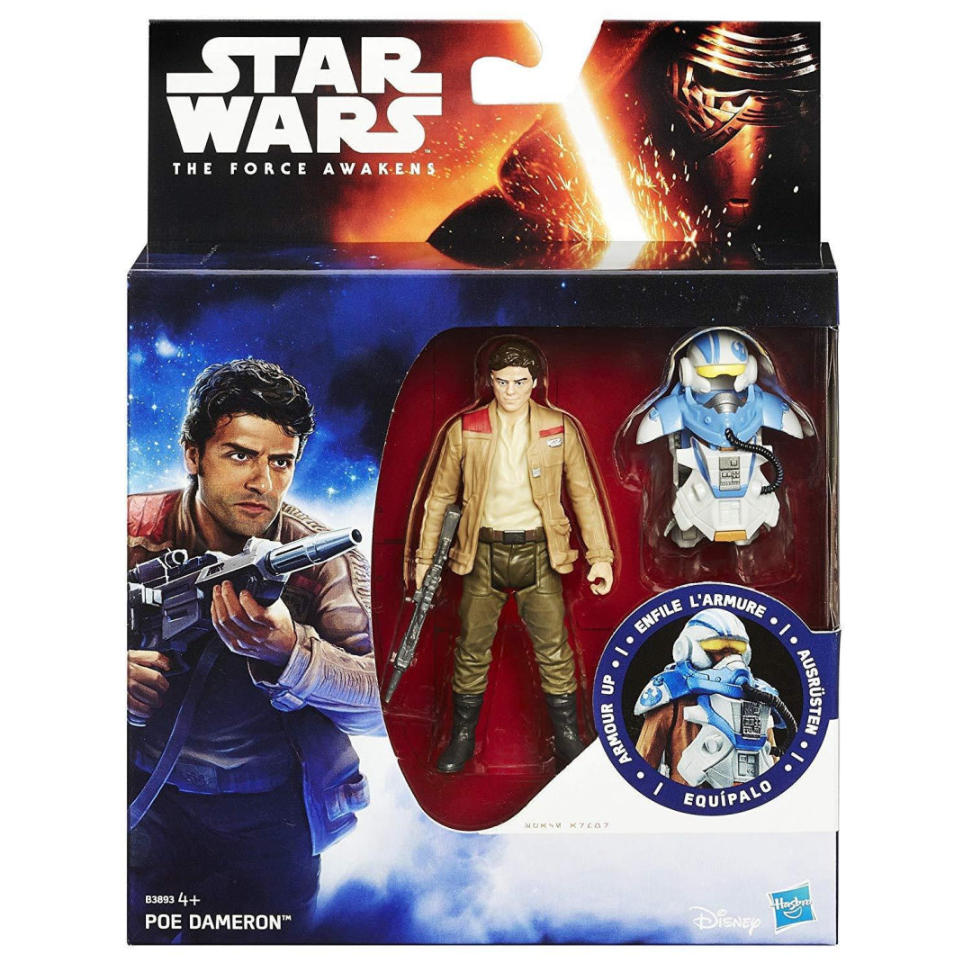 Star Wars The Force Awakens 3.75-Inch Space Mission Armor Poe Dameron Pilot Figu - Maqio