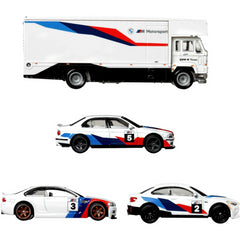 Hot Wheels Premium BMW Display Set with 3 1:64 Die-Cast Cars 1 Team Vehicle