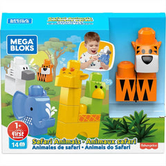 Fisher-Price Mega Bloks Safari Animals 14 Pieces and Animals