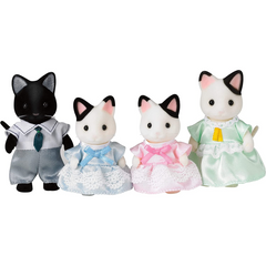 Sylvanian Families Tuxedo Cat Family of 4