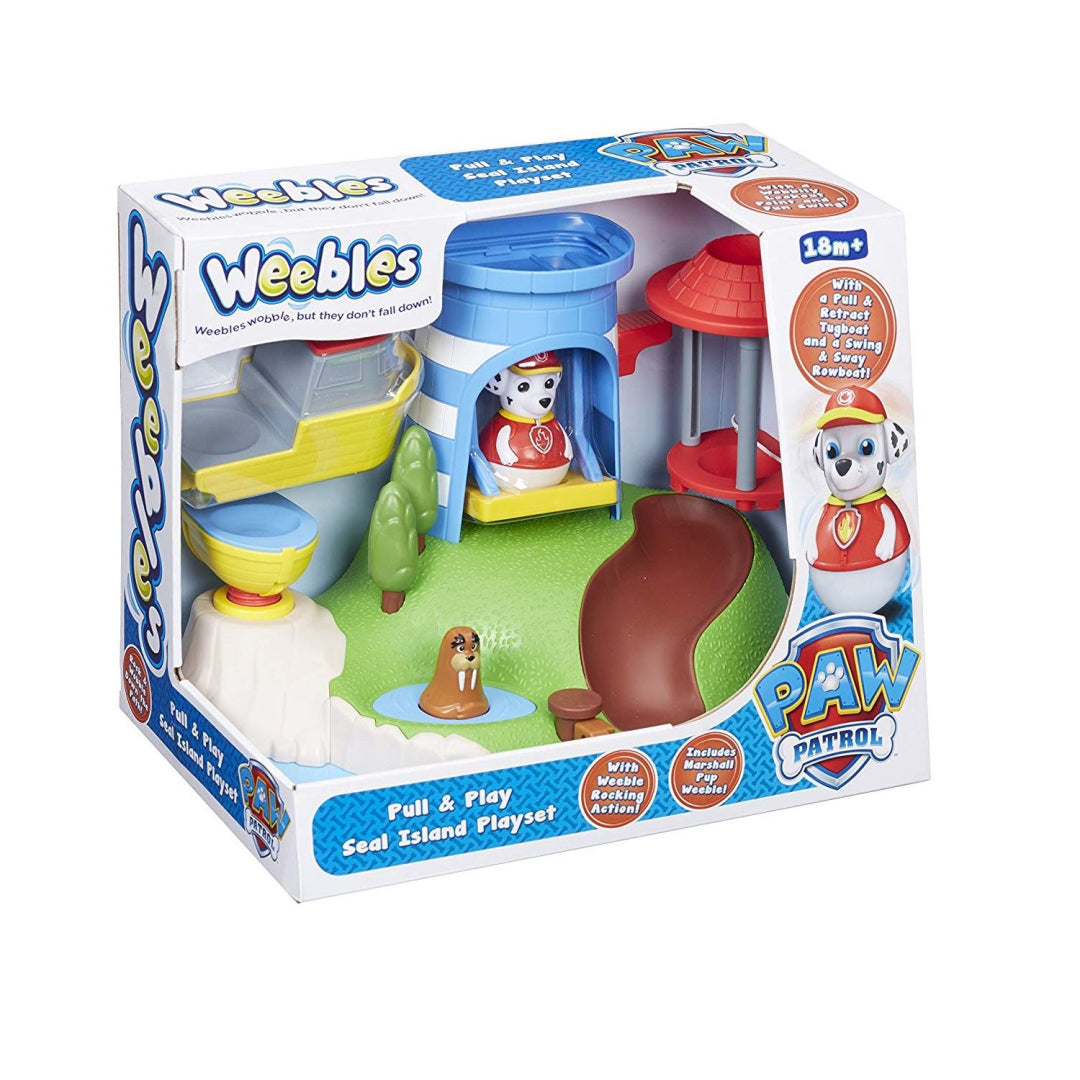 Paw Patrol Weebles - T3706114 Pull-&-Play Seal Island Playset - Maqio