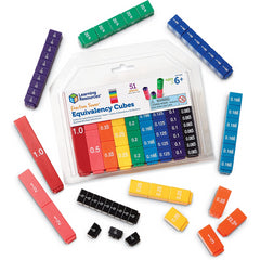 Learning Resources Fraction Tower Equivalency Cubes Set of 51