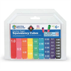 Learning Resources Fraction Tower Equivalency Cubes Set of 51