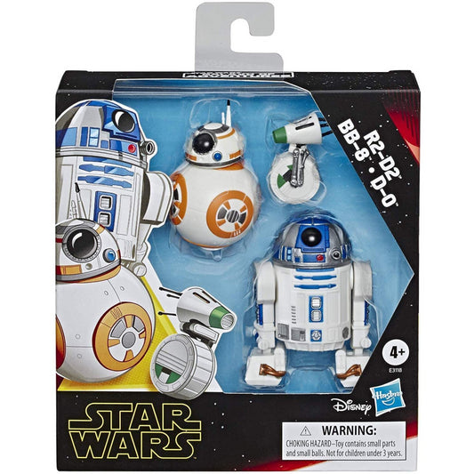 Star Wars Galaxy of Adventures R2-D2, BB-8, D-O Action Figure 3-Pack, 5" Droids