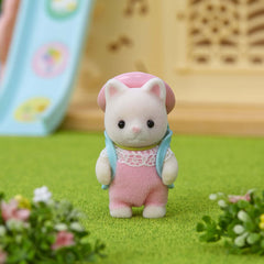 Sylvanian Families Silk Cat Baby Figure and Accessories