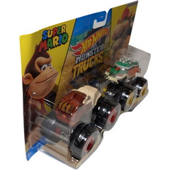 Hot Wheels Diecast Monster Trucks Demolition Double 1:64 - Donkey Kong vs Bowser