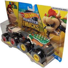 Hot Wheels Diecast Monster Trucks Demolition Double 1:64 - Donkey Kong vs Bowser
