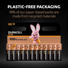 Duracell Plus Double A (AA) Alkaline Batteries 12-Pack