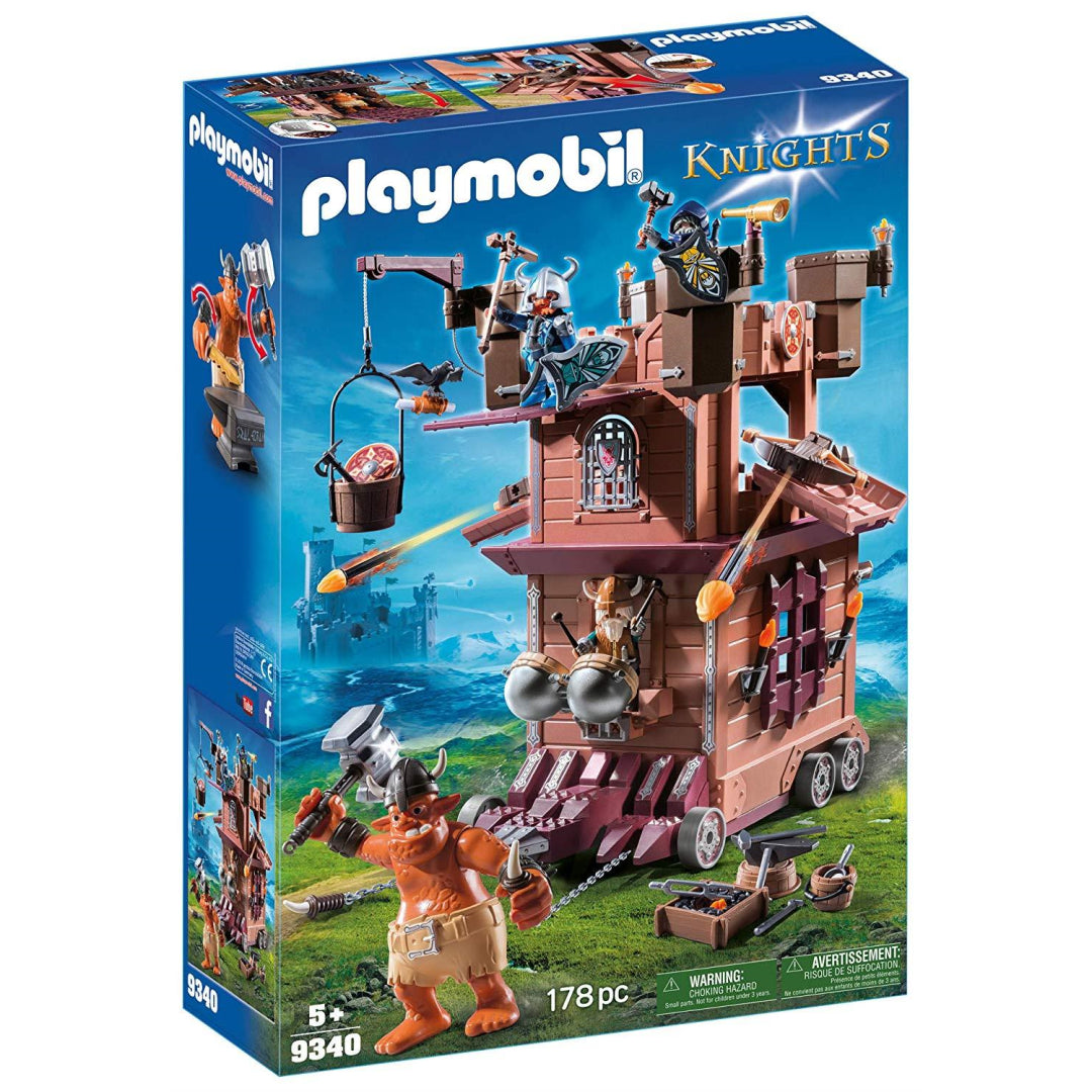 Playmobil 9340 Knights Mobile Dwarf Fortress Playset Toy - Maqio