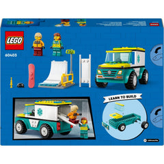 LEGO City 60403 Emergency Ambulance and Snowboarder
