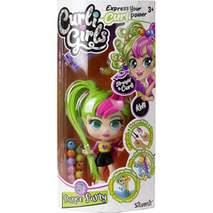 Curligirls Pop Teenage Play Doll Green & Red Magic Hair 14cm - Kelli