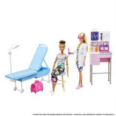 Barbie Medical Doctor Blonde Doll And Playset