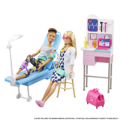 Barbie Medical Doctor Blonde Doll And Playset