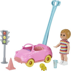 Barbie Skipper Babysitters Set with Small Toddler Doll & Toy Car Traffic Light