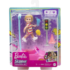 Barbie Skipper Babysitters Set with Small Toddler Doll & Toy Car Traffic Light