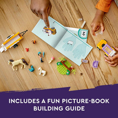 LEGO Friends 42634 Horse & Pony Trailer Set Animal Building Toys - Liann & Zoya