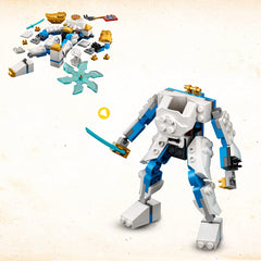 LEGO NINJAGO Zanes Power Up Mech Evo Action Figure & Cobra Set 71761