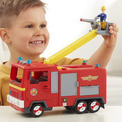 Fireman Sam Electronic Spray and Play Jupiter Fire Engine Free Wheeling & Lights