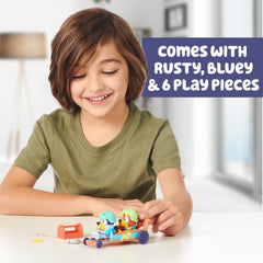 Bluey Rusty & Bluey Go-Kart Playset 3 Action Figures with Go-Kart