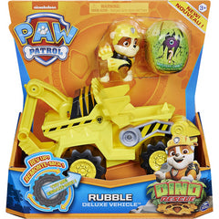 Paw Patrol Dino Rescue Rev Up Vehicle & Mystery Dinosaur Figure - Rubble - Maqio