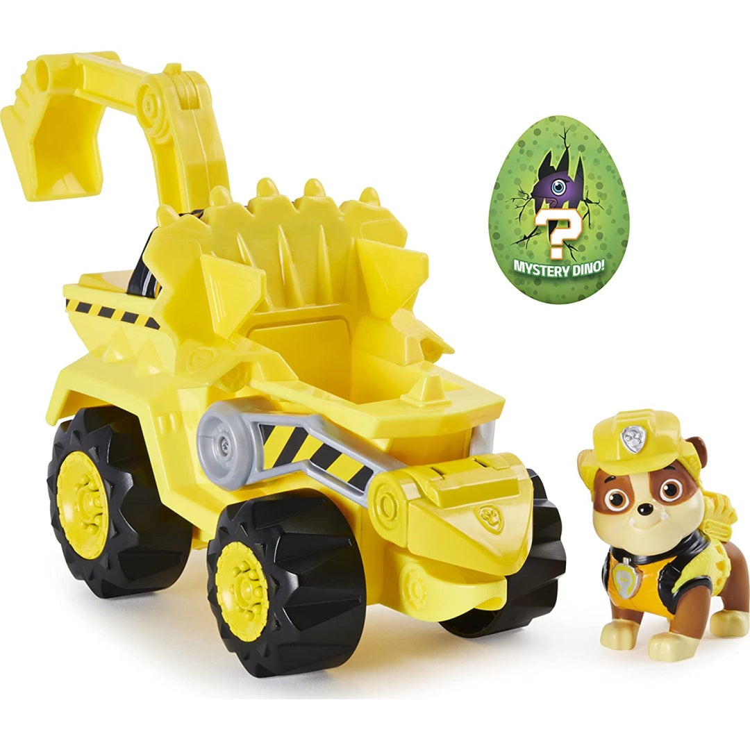 Paw Patrol Dino Rescue Rev Up Vehicle & Mystery Dinosaur Figure - Rubble - Maqio