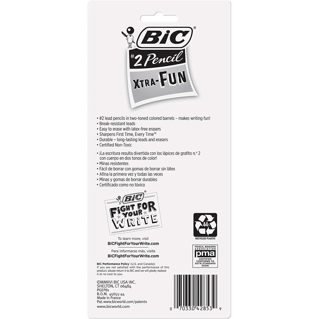 BIC #2 Xtra-Fun 8 Ultra-Solid Pencils - Maqio