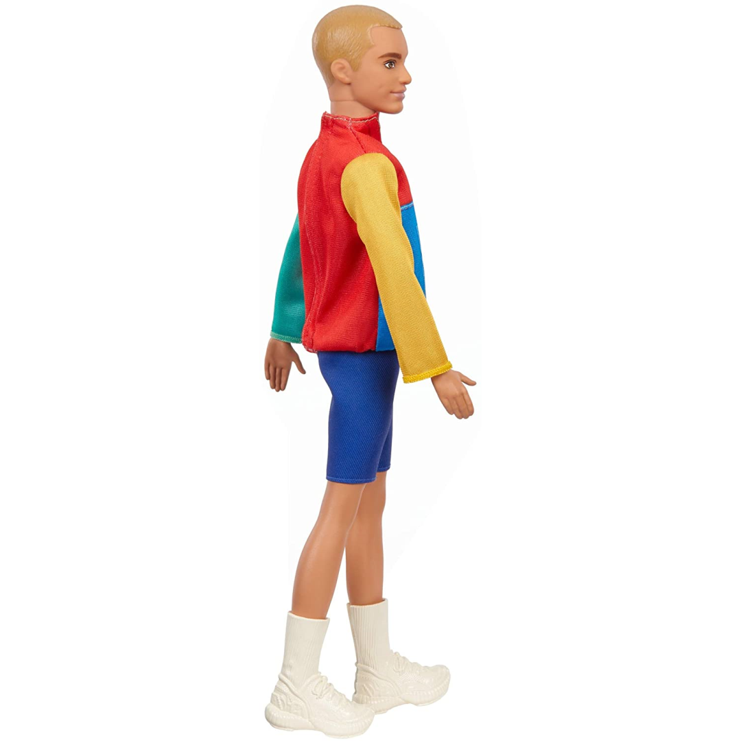 Barbie Ken Fashionistas Doll Blonde Hair Jacket Blue Shorts & White Boots - Maqio