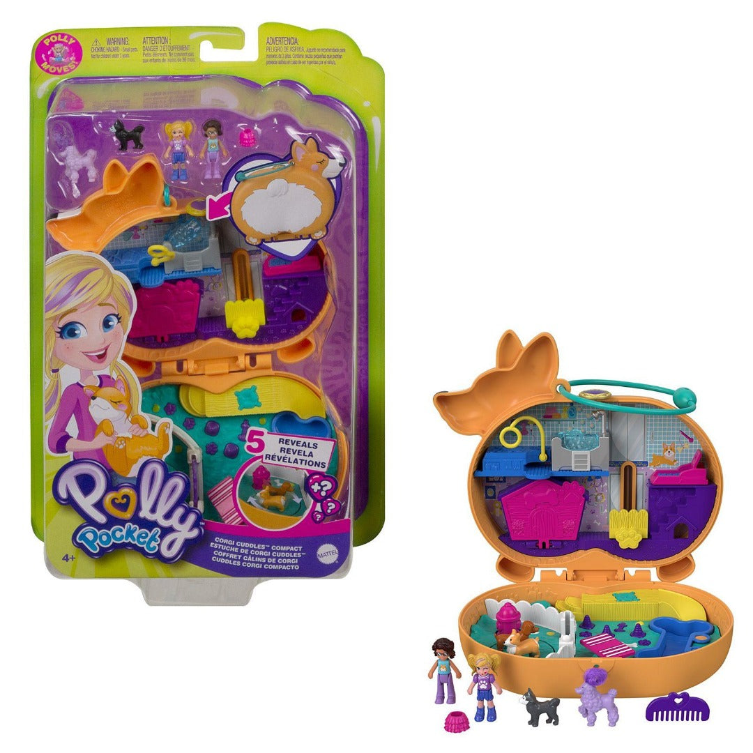 Polly Pocket Corgi Cuddles Compact Playset - Maqio