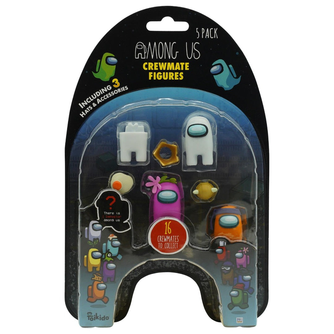 Official & Fully Licensed Among Us Crewmate Figures 5 Pack v2 - Maqio