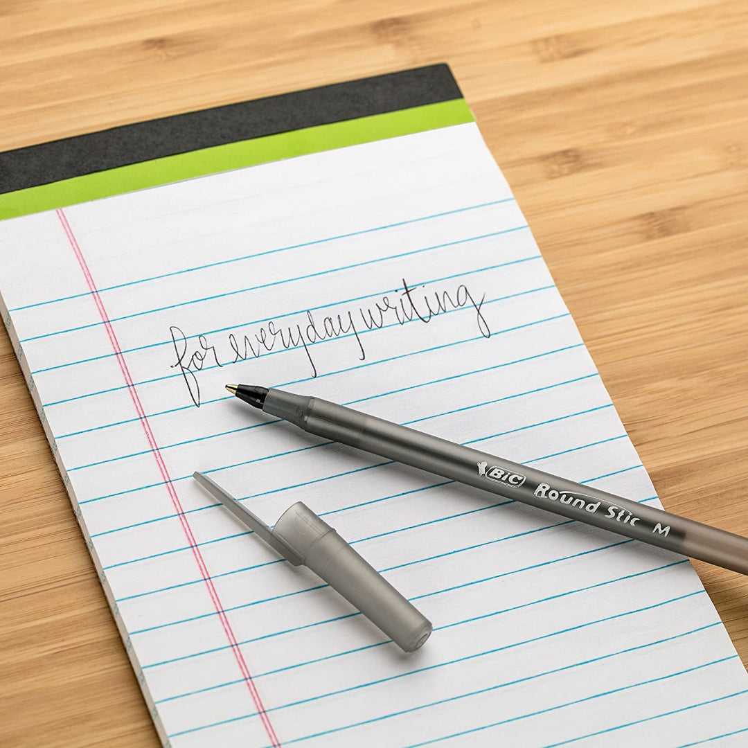 BIC Round Stic 60 Black Medium Ball Pens - Maqio