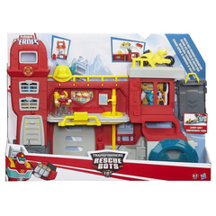 Playskool Heroes Transformers Rescue Bots Griffin Rock Firehouse Headquarters Toy - Maqio