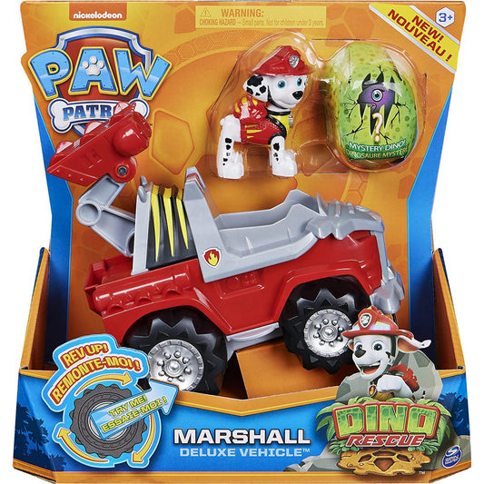 Paw Patrol Dino Rescue Rev Up Vehicle & Mystery Dinosaur Figure - Marshall - Maqio