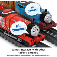Fisher-Price Thomas & Friends Talking James Motorized Toy Train with Phrases & Sounds - Maqio