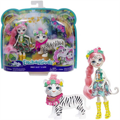 Enchantimals GFN57 Tadley Doll & Kitty White Tiger Animal Figure - Maqio
