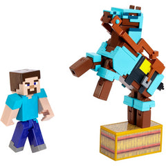 Minecraft Steve & Armored Horse Action Figure Collectable Characters GLC78 - Maqio