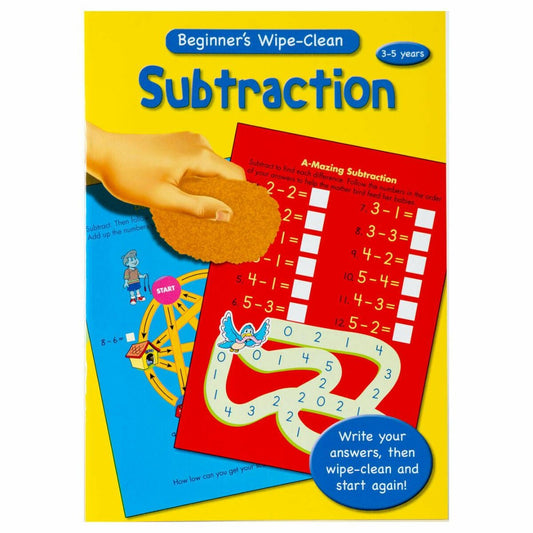 Alligator Books Subraction Beginners Maths Wipe Clean Book - Maqio