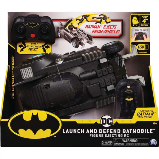 BATMAN 6055747 Launch and Defend Batmobile Remote Control Vehicle with Exclusive 10 cm Action Figure - Maqio