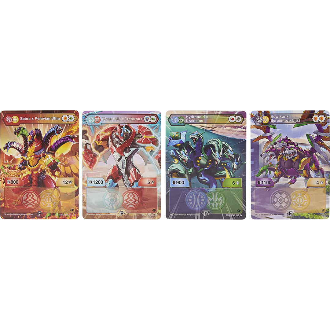 Bakugan Baku-Gear 4-Pack Fused Sabra x Pyravian Ultra with Baku-Gear - Maqio