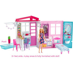 Barbie Doll and Portable Doll House 1-Story Playset FXG55 / GWY84