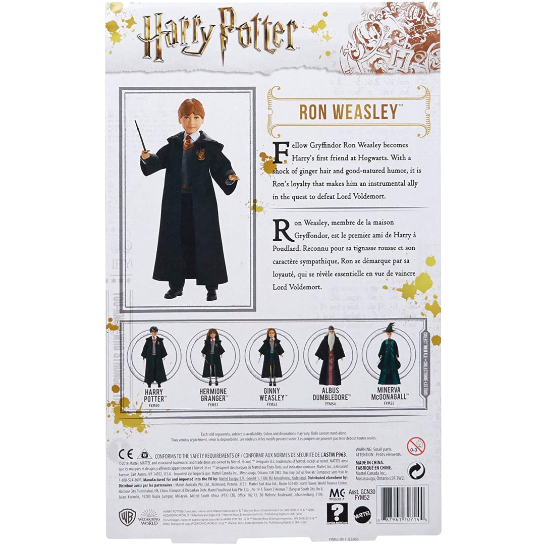 Ron Weasley with Hogwarts Uniform/Robe and Wand Harry Potter Doll - Maqio
