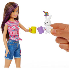 Barbie Skipper Brunette Doll & Pet Bunny Outdoor Adventure