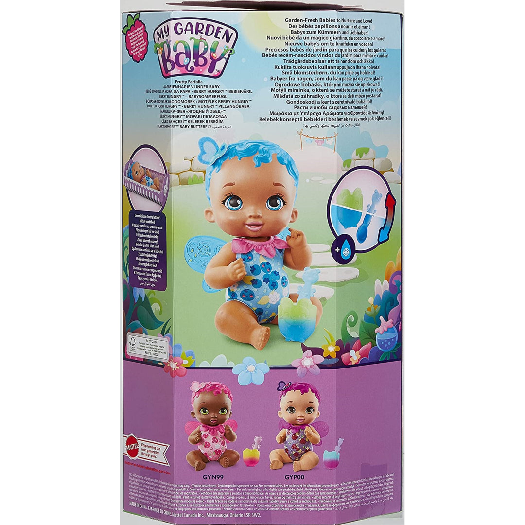 My garden Baby Berry Hungry Baby Butterfly Scented Doll with Blue Hair - Maqio