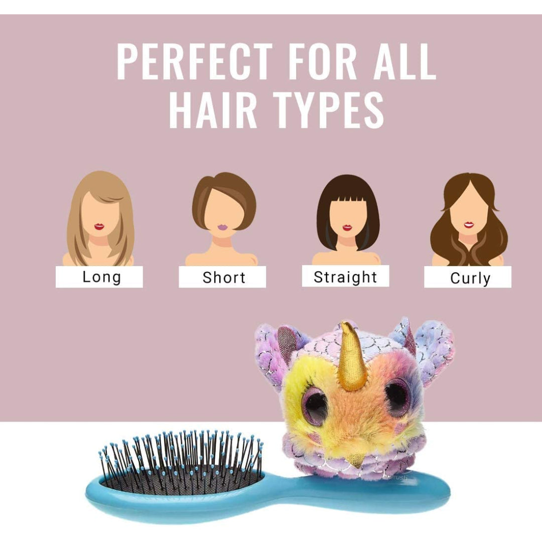 Wet Brush Kids Hair Brush Detangler & Detachable Owl Unicorn - Maqio