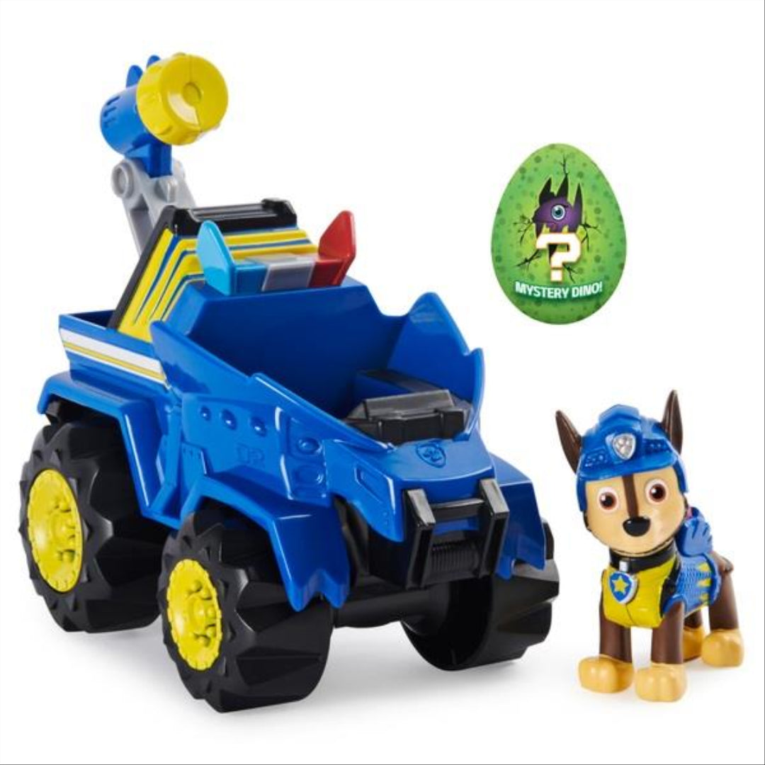 Paw Patrol Dino Rescue Rev Up Vehicle & Mystery Dinosaur Figure - Chase - Maqio